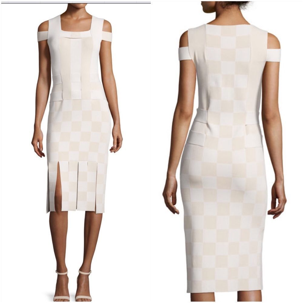 Opening Ceremony Cold-Shoulder Basketweave Sheath - Picture 3 of 8